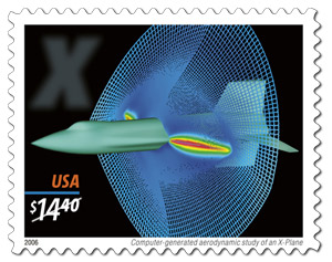 X-Plane US postage stamp Express Mail